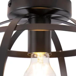 Industriële plafondlamp zwart - Boula