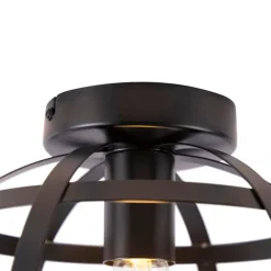 Industriële plafondlamp zwart - Boula