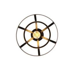 Industriële plafondlamp zwart - Boula