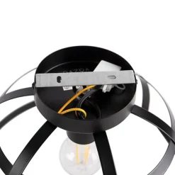 Industriële plafondlamp zwart - Boula