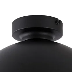 Industriële plafondlamp zwart met goud 28 cm - Magnax