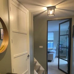 Industriële plafondlamp zwart staal - Cage