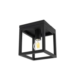 Industriële plafondlamp zwart staal - Cage
