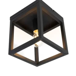 Industriële plafondlamp zwart staal - Cage