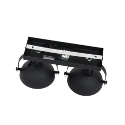 Industriële plafondlamp zwart met goud 2-lichts verstelbaar - Magnax