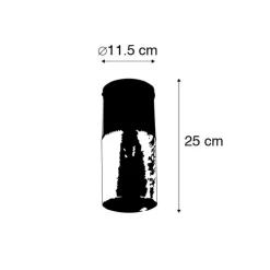 Industriële plafondlamp zwart met goud - Raspi