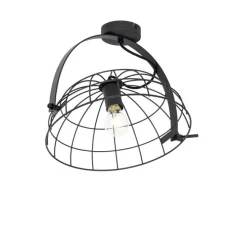 Industriële plafondlamp zwart 35 cm verstelbaar - Hanze