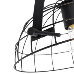 Industriële plafondlamp zwart 35 cm verstelbaar - Hanze