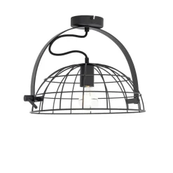 Industriële plafondlamp zwart 35 cm verstelbaar - Hanze