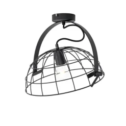 Industriële plafondlamp zwart 35 cm verstelbaar - Hanze