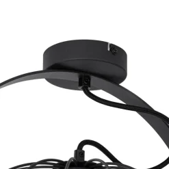 Industriële plafondlamp zwart 35 cm verstelbaar - Hanze