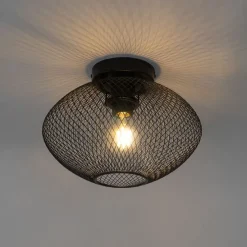 Industriële plafondlamp zwart - Molly