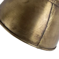 Industriële plafondspot brons met hout 18 cm - Mangoes