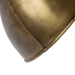 Industriële plafondspot brons met hout 30 cm - Mangoes