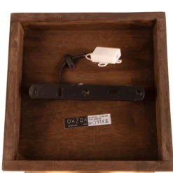 Industriële plafondspot brons met hout 30 cm - Mangoes