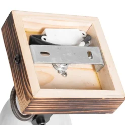 Industriële plafondspot hout met beton - Creto