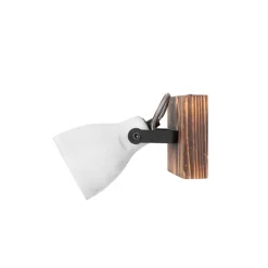 Industriële plafondspot hout met beton - Creto