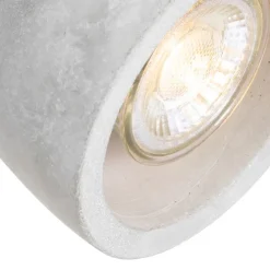 Industriële plafondspot hout met beton - Creto