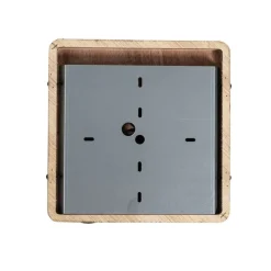 Industriële plafondspot zwart met hout 4-lichts - Jasmijn