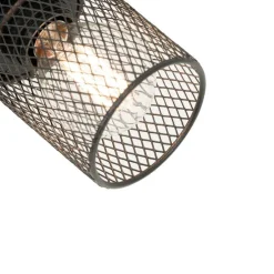 Industriële plafondspot zwart 3-lichts verstelbaar - Jim