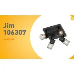 Industriële plafondspot zwart 4-lichts verstelbaar - Jim