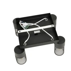 Industriële plafondspot zwart 4-lichts verstelbaar - Jim