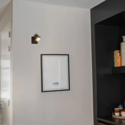 Industriële plafondspot zwart draai- en kantelbaar GU10 50mm - Suplux