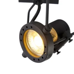 Industriële plafondspot zwart draai- en kantelbaar GU10 50mm - Suplux