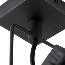 Industriële plafondspot zwart draai- en kantelbaar GU10 50mm - Suplux