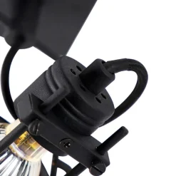 Industriële plafondspot zwart draai- en kantelbaar GU10 50mm - Suplux