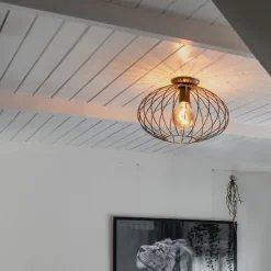 Industriële plafonnière zwart - Margarita