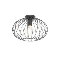 Industriële plafonnière zwart - Margarita