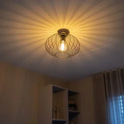 Industriële plafonnière zwart - Margarita