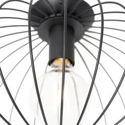 Industriële plafonnière zwart - Margarita