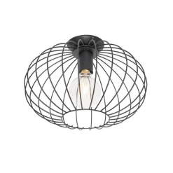 Industriële plafonnière zwart - Margarita