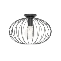 Industriële plafonnière zwart - Margarita