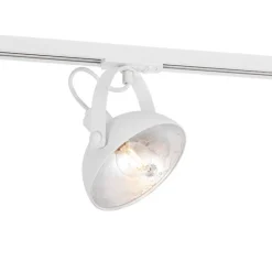 Industriële railspot wit met zilveren binnenkant - Iconic Magnax