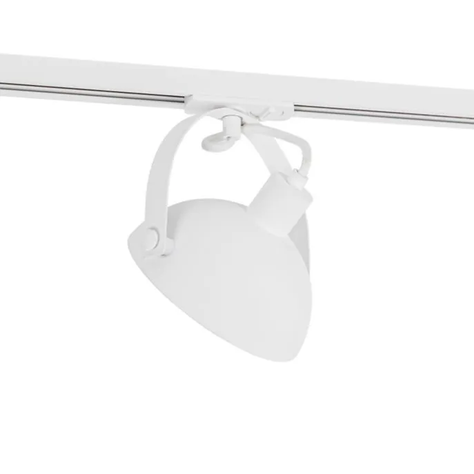 Industriële railspot wit met zilveren binnenkant - Iconic Magnax