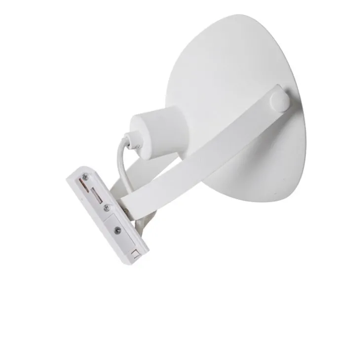 Industriële railspot wit met zilveren binnenkant - Iconic Magnax