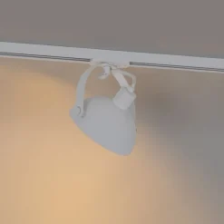 Industriële railspot wit met zilveren binnenkant - Iconic Magnax