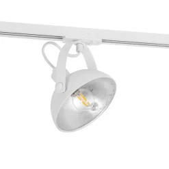 Industriële railspot wit met zilveren binnenkant - Iconic Magnax