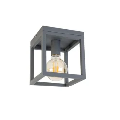 Industriële smart plafondlamp donkergrijs incl. Wifi G95 - Cage