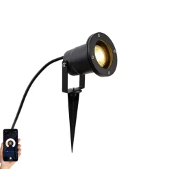 Industriële smart prikspot zwart incl. WiFi GU10 IP65 - Basic