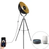 Industriële smart vloerlamp zwart tripod incl. WiFi A60 - Magna 50 Eglip