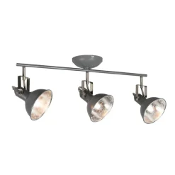 Industriële spot antraciet draai- en kantelbaar 3-lichts - Tommy