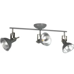 Industriële spot antraciet draai- en kantelbaar 3-lichts - Tommy
