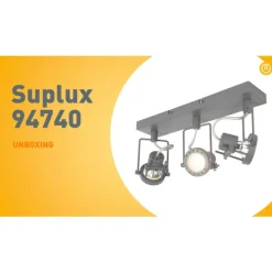 Industriële spot antraciet 3-lichts draai- en kantelbaar - Suplux