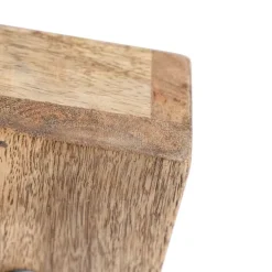 Industriële spot donkergrijs met mango hout 18 cm - Mangoes