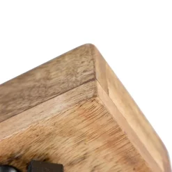 Industriële spot donkergrijs met mango hout 2-lichts - Mangoes