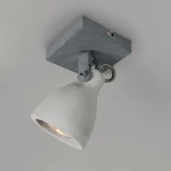 Industriële spot grijs beton 1-lichts - Creto
